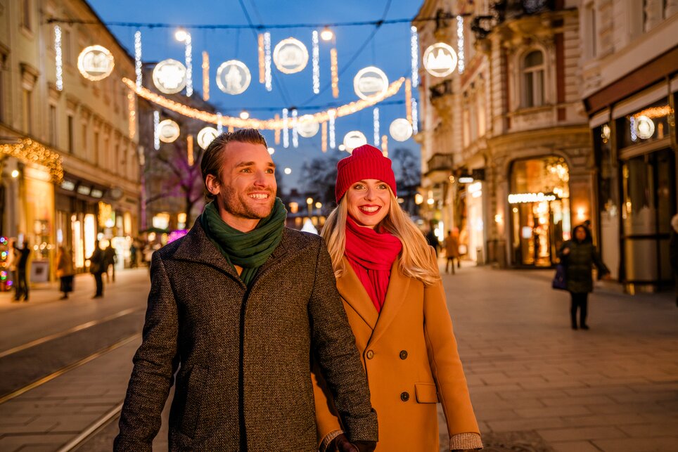 Adventbeleuchtung Herrengasse  I Graz im Advent | © Graz Tourismus - Mias Photoart