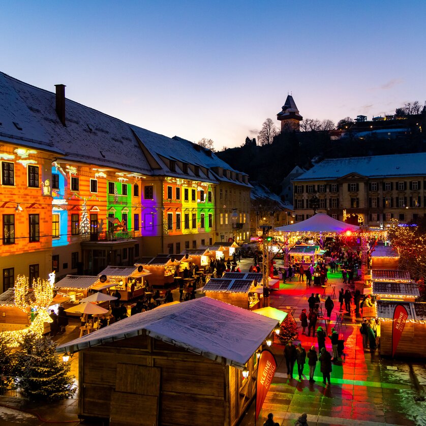 Weihnacht am Karmeliterplatz in Graz | © Harry Schiffer